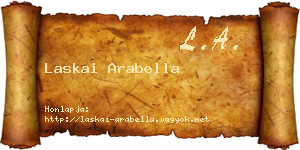 Laskai Arabella névjegykártya